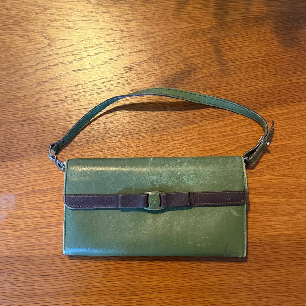 SALVATORE FERRAGAMO - Green bifold wallet